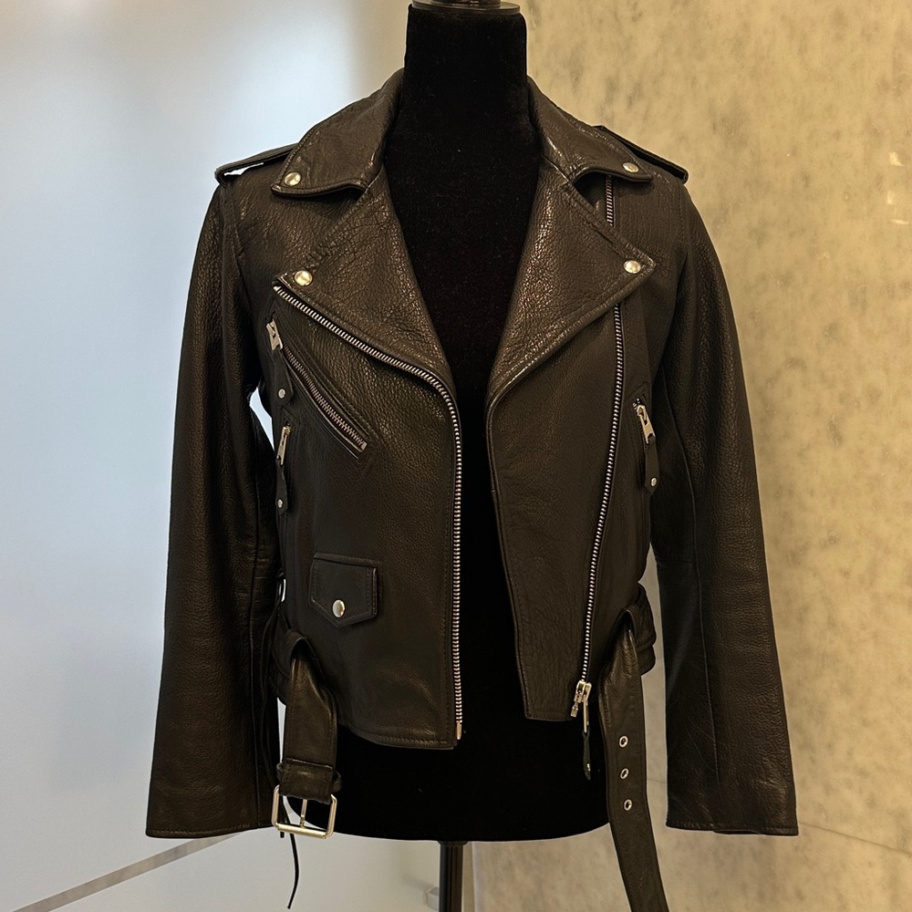 ALL SAINTS Black Leather Jacket